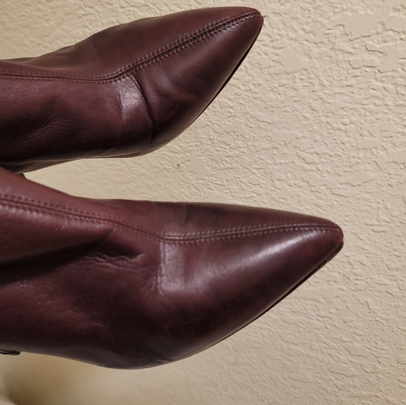 Sergio Rossi Brown Leather Tall Sock Boot - Picture 6 of 10